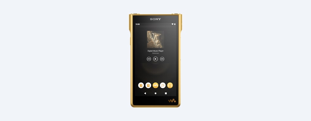 Front view of WM1ZM2 showing Walkman Home Screen