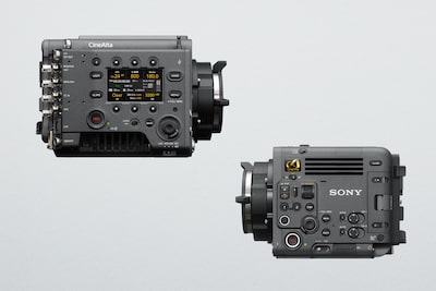 Product image showing left-side views of VENICE 2 (left) and BURANO (right) camera bodies