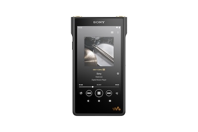 Front view of WM1AM2 Walkman - display shows music playing interface