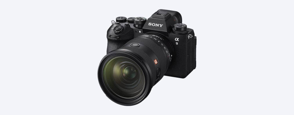 Image of the black camera front with SEL2470GM2 Lens