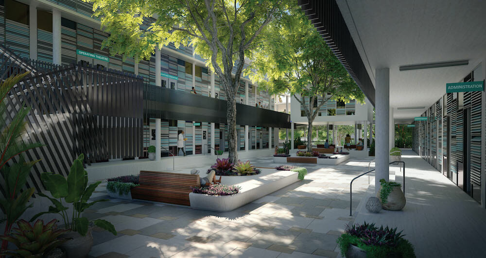 Ambulatory Courtyard of the Proposed Tungaru Central Hospital, South Tarawa, Kiribati