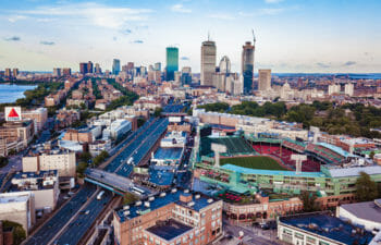 Aerial view of Boston