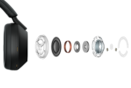 Exploded view of WH-1000XM5 headphones showing the internal components